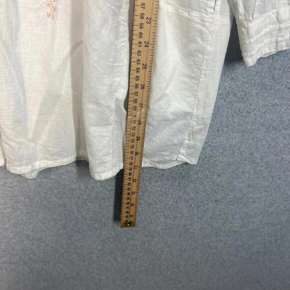 Johnny Was White *Vintage* Rosa Long Sleeve Tunic Blouse Womens S - Picture 11 of 11